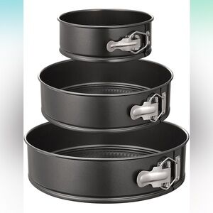 New Springform Pan Set of 3 Non-stick Leakproof Round Cake Pans, 6" 8" 10"
